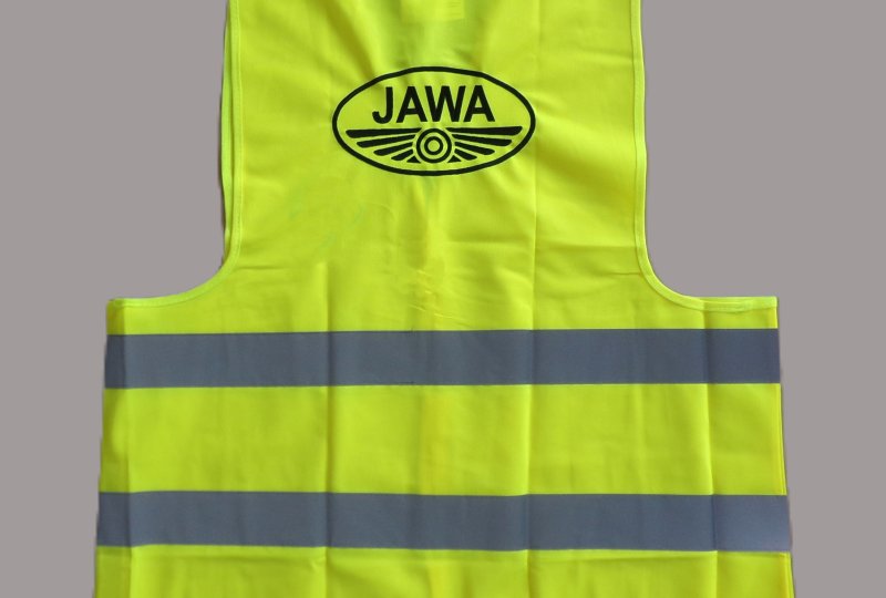 Kamizelka odblaskowa, zółta, z logo JAWA, rozmiar XL-photo2