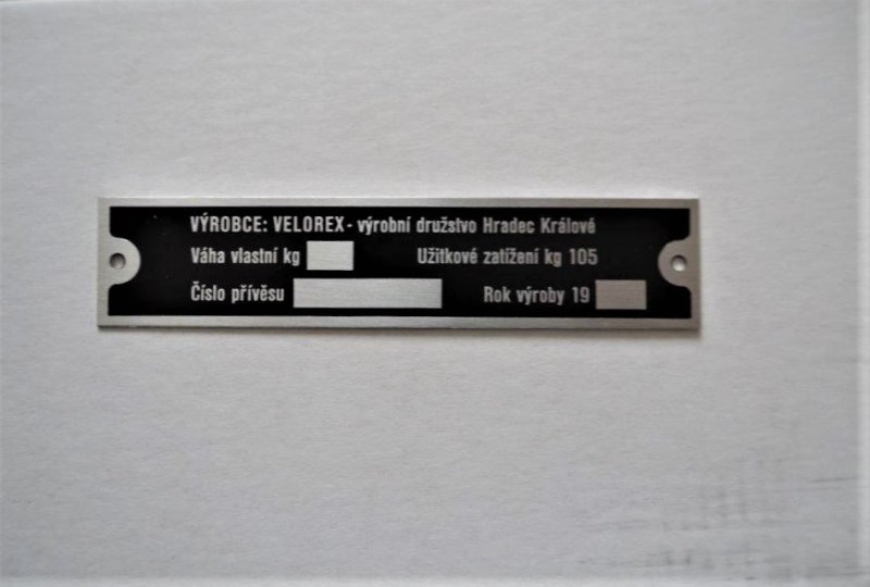 Tabliczka znamionowa, VELOREX 560/561-photo1