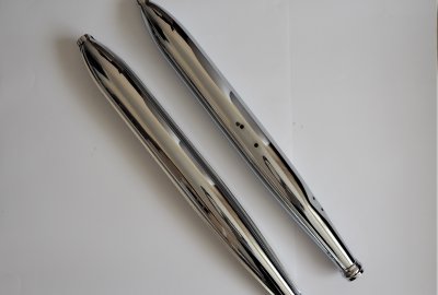 Tłumiki cygara, chrom, Jawa 250/350 Panelka