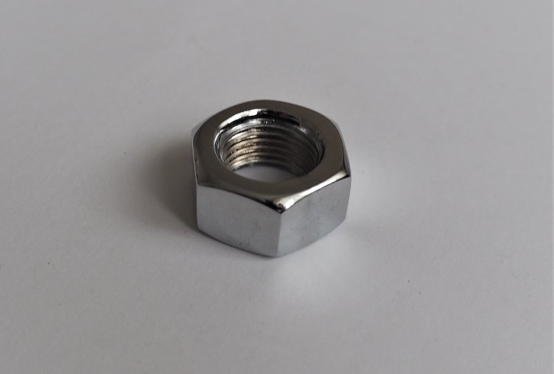 Nakrętka tylnej ośki M16x1,5mm, chrom, szerokość 10mm, Jawa Perak, OHC, CZ 150/C-photo1