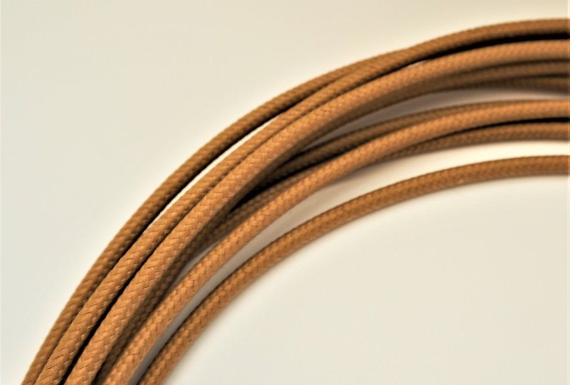 Kabel elektryczny w oplocie klejonym 1,5 mm, beżowy, 1m, Jawa, CZ-photo2