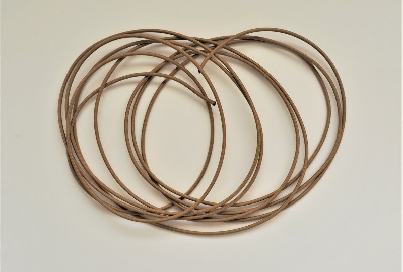 Kabel elektryczny w oplocie klejonym 1,5 mm, beżowy, 1m, Jawa, CZ-photo1