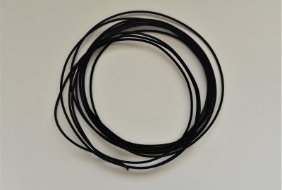Kabel elektryczny w oplocie klejonym 1,5 mm, czarny, 1m, Jawa, CZ