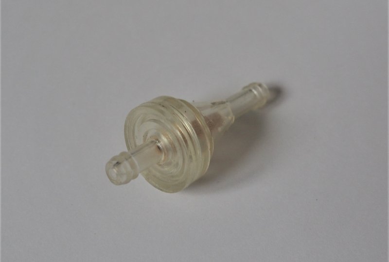 Filtr paliwa okrągły z metalowym wkładem na przewód paliwa 5 mm, Jawa-photo2