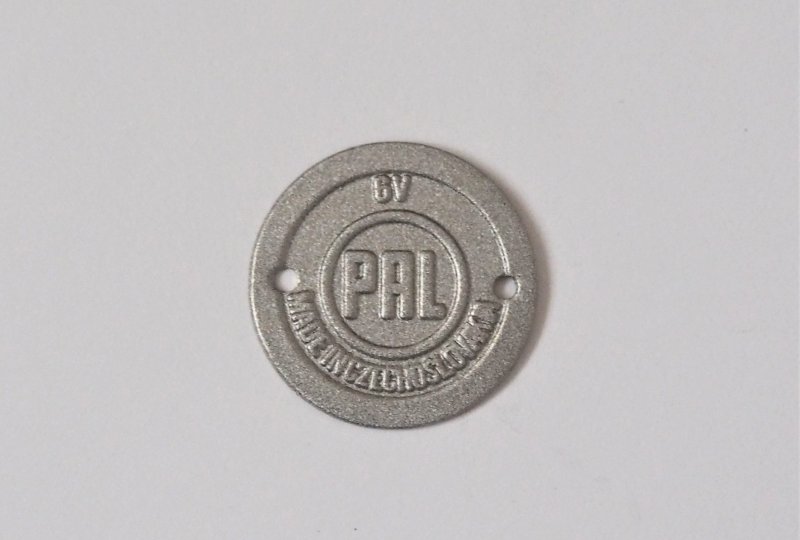 Znaczek klaksonu PAL, srebrny, Jawa, CZ-photo1