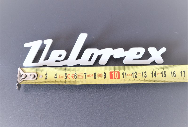 Emblemat VELOREX, plastik, biały-photo3