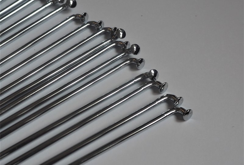 Szprychy i nyple, komplet 36 szt, przednie, chrom, Jawa 500 OHC 00, 01-photo2