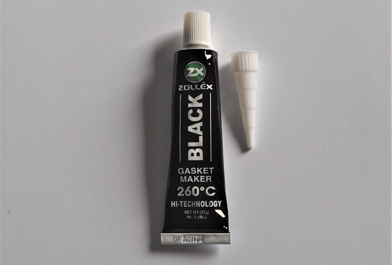 Uszczelniacz do silników i skrzyń biegów, czarny, 25g, do 260C, Zollex-photo1