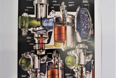 Plakat - gażnik  motocykla - Jawa