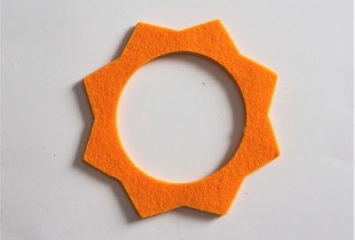 Podkładka filcowa pod korek zbiornika, żółta, Jawa, CZ