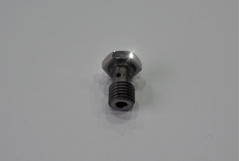 Śruba Holender, mały otwór, M12x1,5x20, nierdzewna, polerowana, Jawa 500 OHC-photo2