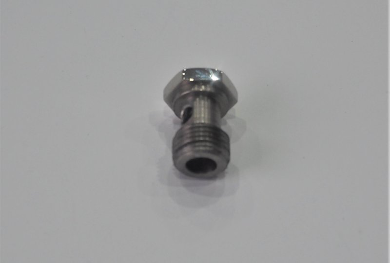 Śruba Holender, duży otwór, M16x1,5x26mm, nierdzewna, polerowana, Jawa 500 OHC-photo2