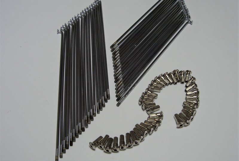 Komplet szprych chromowanych, tył, Jawa Perak, Ogar, OHC-photo1