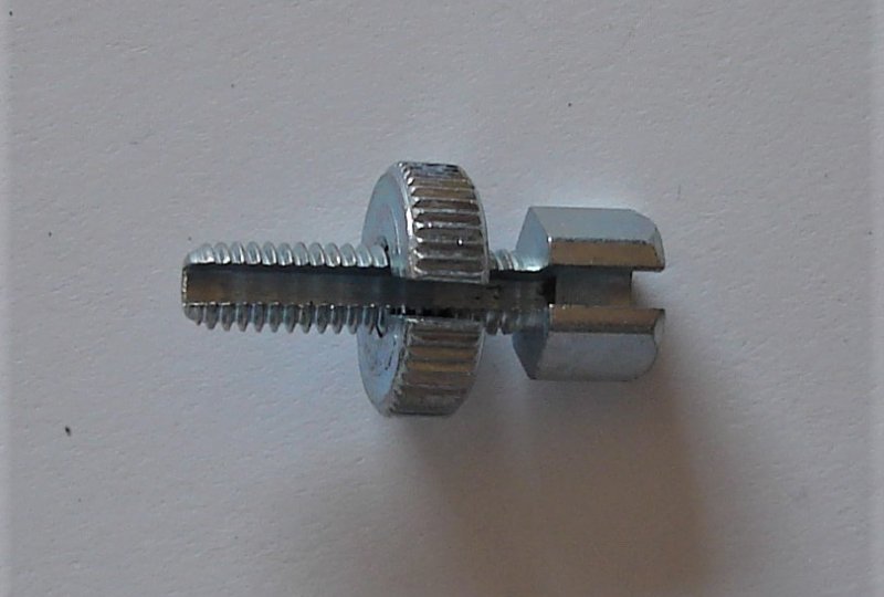 Śruba regulacji nastawu linki z nakrętką, Al, M6x30mm, Jawa, CZ-photo1