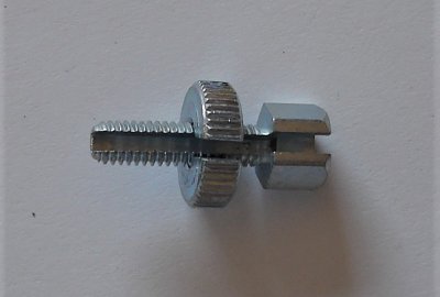 Śruba regulacji nastawu linki z nakrętką, Al, M6x30mm, Jawa, CZ