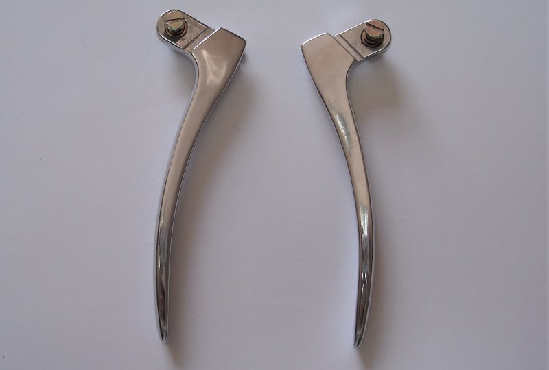 Klamki kierownicy, aluminiowe, polerowane, Jawa, CZ-photo1