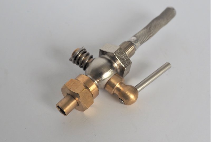 Kranik paliwa M10x1mm z nakrętką i rurką, Jawa 1932-----photo1
