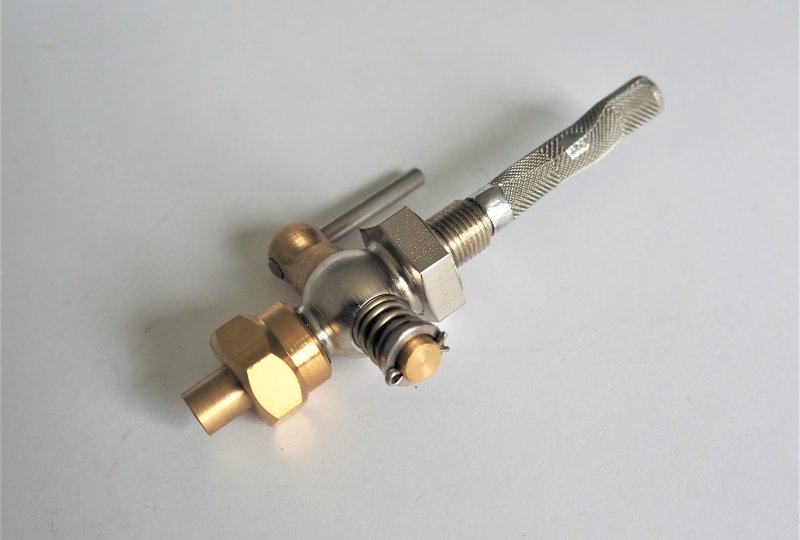 Kranik paliwa M10x1mm z nakrętką i rurką, Jawa 1932-----photo2