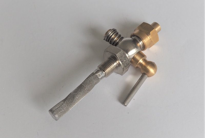 Kranik paliwa M10x1mm z nakrętką i rurką, Jawa 1932-----photo3