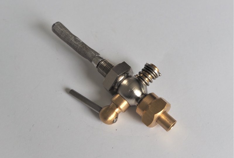 Kranik paliwa M10x1mm z nakrętką i rurką, Jawa 1932-----photo4