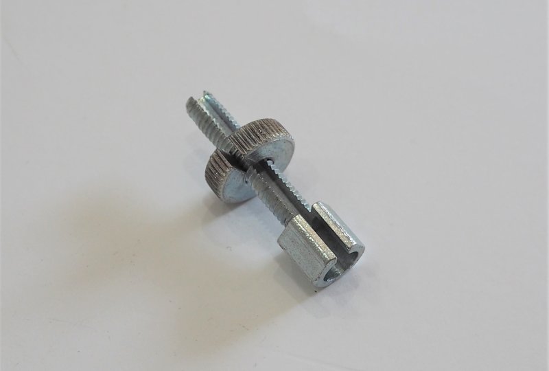 Śruba regulacji nastawu linki z nakrętką, ocynk, M6x40mm, Jawa, CZ-photo2
