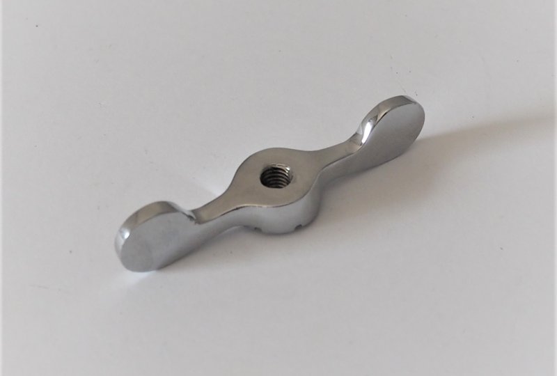 Motylkowa nakrętka przedniego zawieszenia, chromowana, Jawa 175 Special, Villiers, 100 Robot-photo1
