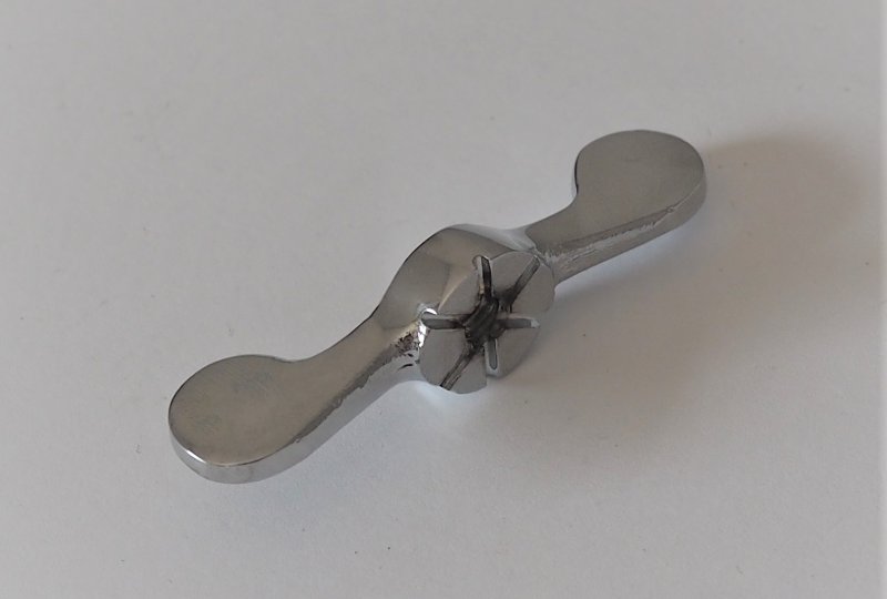 Motylkowa nakrętka przedniego zawieszenia, chromowana, Jawa 175 Special, Villiers, 100 Robot-photo2