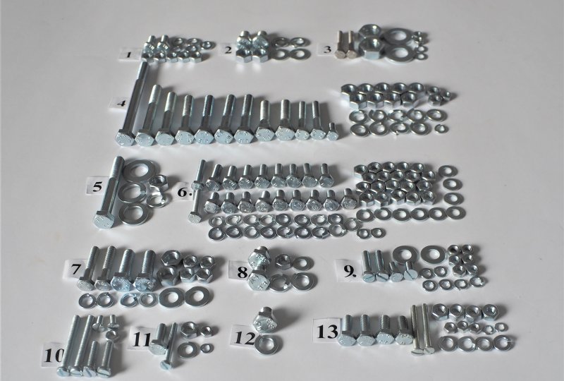 Komplet śrub, bez silnikowych, ocynk, Jawa 50 typ 23 Mustang-photo2