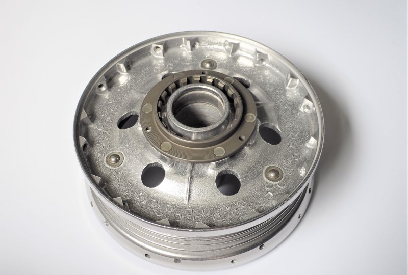 Bęben tylnego koła, oryginał, po elektrochemicznym polerowaniu, Jawa 250/350 Kyvacka-photo1