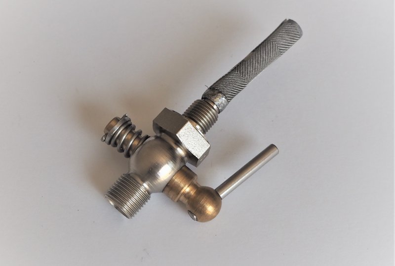Kranik paliwa M10x1mm, nierdzewny, Jawa 1932-----photo1