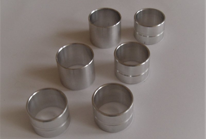 Tuleje przednich amortyzatorów, aluminium, 6 szt, Jawa, CZ 1954---photo1