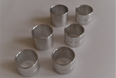 Tuleje przednich amortyzatorów, aluminium, 6 szt, Jawa, CZ 1954--