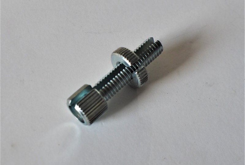 Śruba regulacji nastawu linki z nakrętką, ocynk, M8x30mm, Jawa, CZ-photo1
