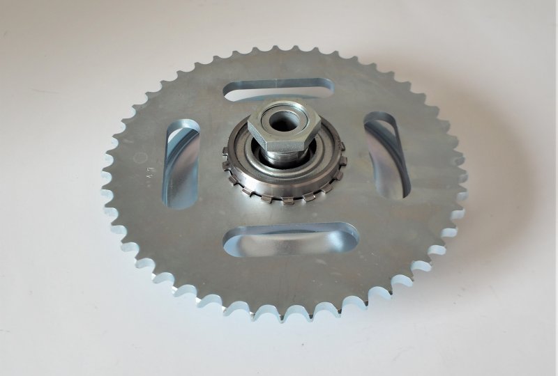 Zębatka łańcucha tylna kompletna 47 z., ocynkowana, Jawa 250/350 Kyvacka, Panelka-photo1