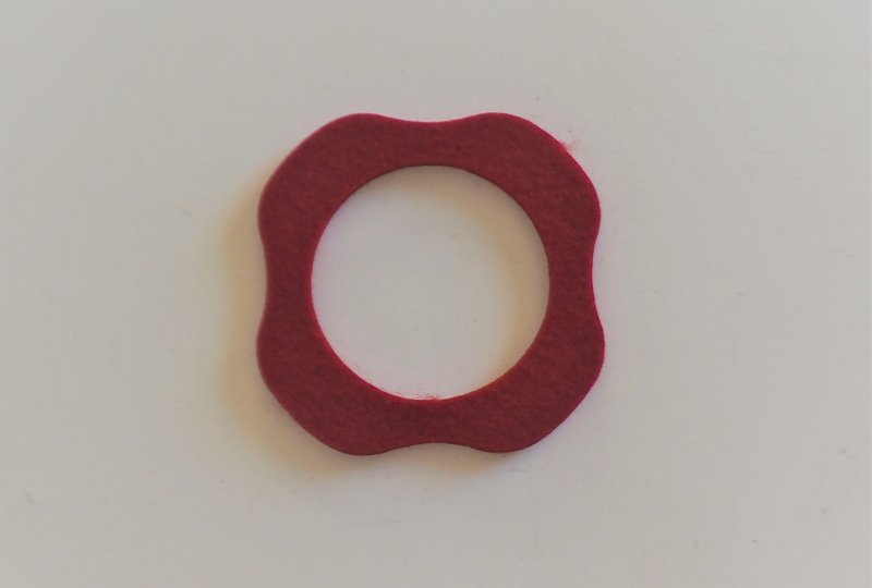 Podkładka filcowa pod korek zbiornika, czerwona, 5cm, Jawa Babetta, CZ 476-488-photo1