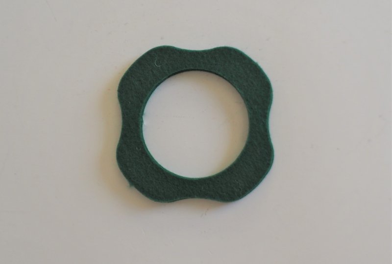 Podkładka filcowa pod korek zbiornika, zielona, 5cm, Jawa Babetta, CZ 476-488-photo1