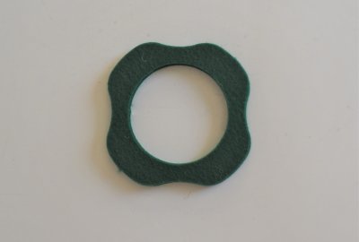 Podkładka filcowa pod korek zbiornika, zielona, 5cm, Jawa Babetta, CZ 476-488