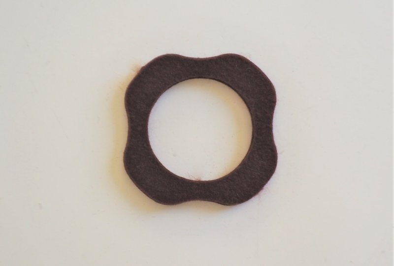 Podkładka filcowa pod korek zbiornika, brązowa, 5cm, Jawa Babetta, CZ 476-488-photo1