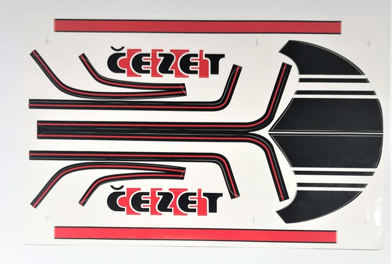 Naklejki czerwono-czarne, CZ 350-photo1