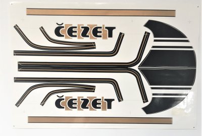 Naklejki czarno-złote, CZ 350