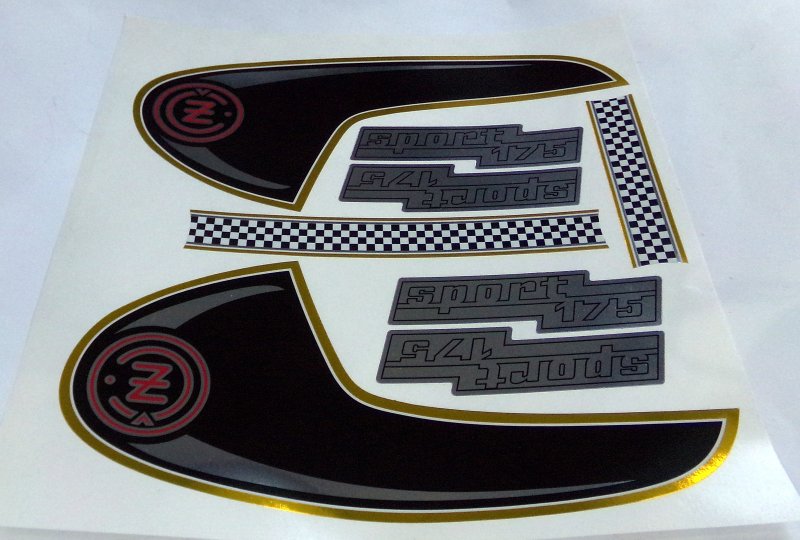 Naklejka z logo CZ na zbiornik, 2 szt, CZ 476, 477-photo2