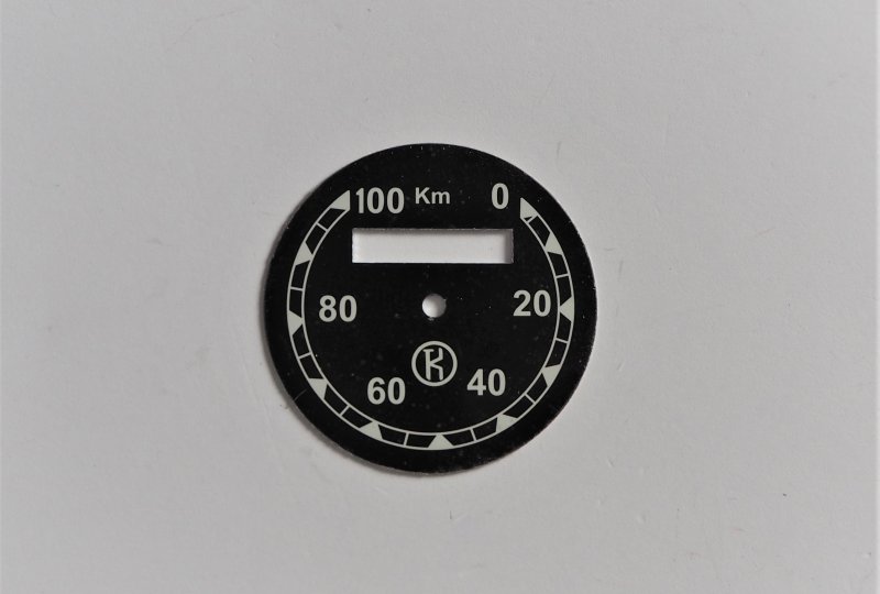 Cyferblat licznika 0-100km/h, czarno-biały, K, CZ 125/150 B, C, T, 501-photo1