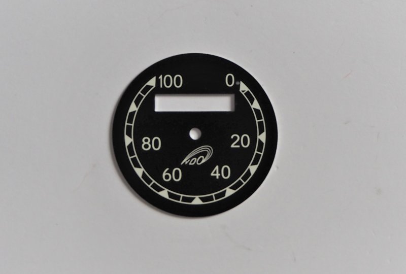 Cyferblat licznika 0-100km/h, czarno-biały, VDO, CZ 125/150 B, C, T, 501-photo1