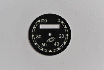 Cyferblat licznika 0-100km/h, czarno-biały, VDO, CZ 125/150 B, C, T, 501