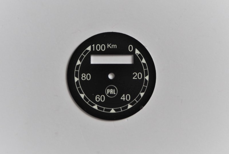 Cyferblat licznika 0-100km/h, czarno-biały, PAL, CZ 125/150 C, T, 501-photo1