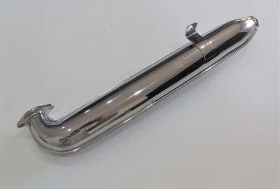 Tłumik wydechu, chrom, Jawa 50 typ 550/555 z uchwytem bocznym
