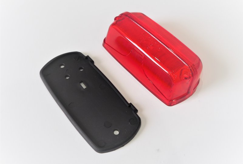 Klosz tylnej lampy z gumą, czerwony, PAV 40, CZ 125-250-photo1