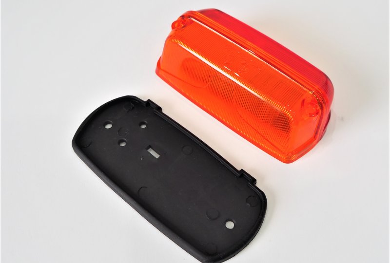 Klosz tylnej lampy z gumą, pomarańczowo-czerwony, PAV 40, CZ 125-250-photo2