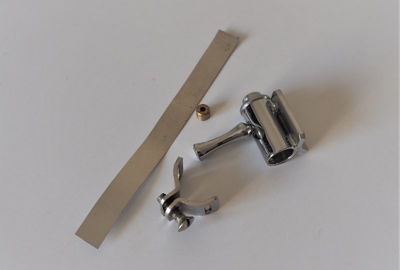 Mechanizm przełącznika światła na kierownicę, chrom, Jawa 175 Villiers-photo1