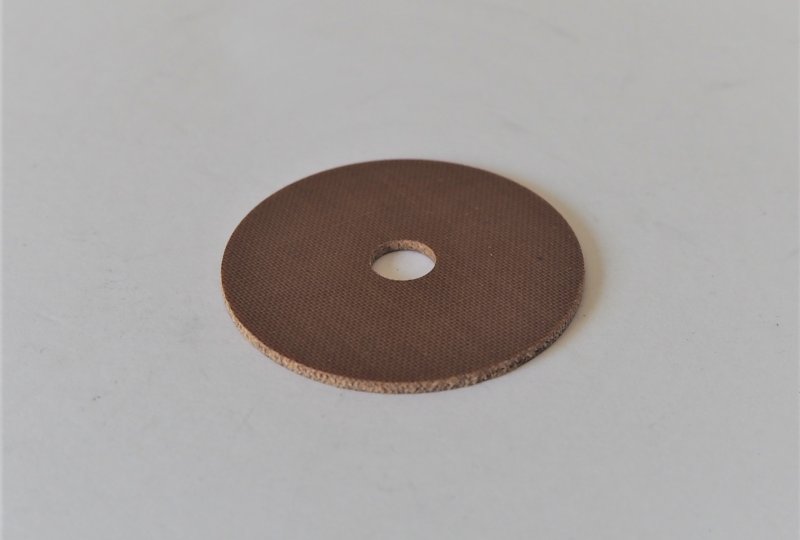 Podkładka tłumika skrętu główki ramy, 40x7x1,5mm, pertinax, Jawa 634, 638, 353, 559-photo2